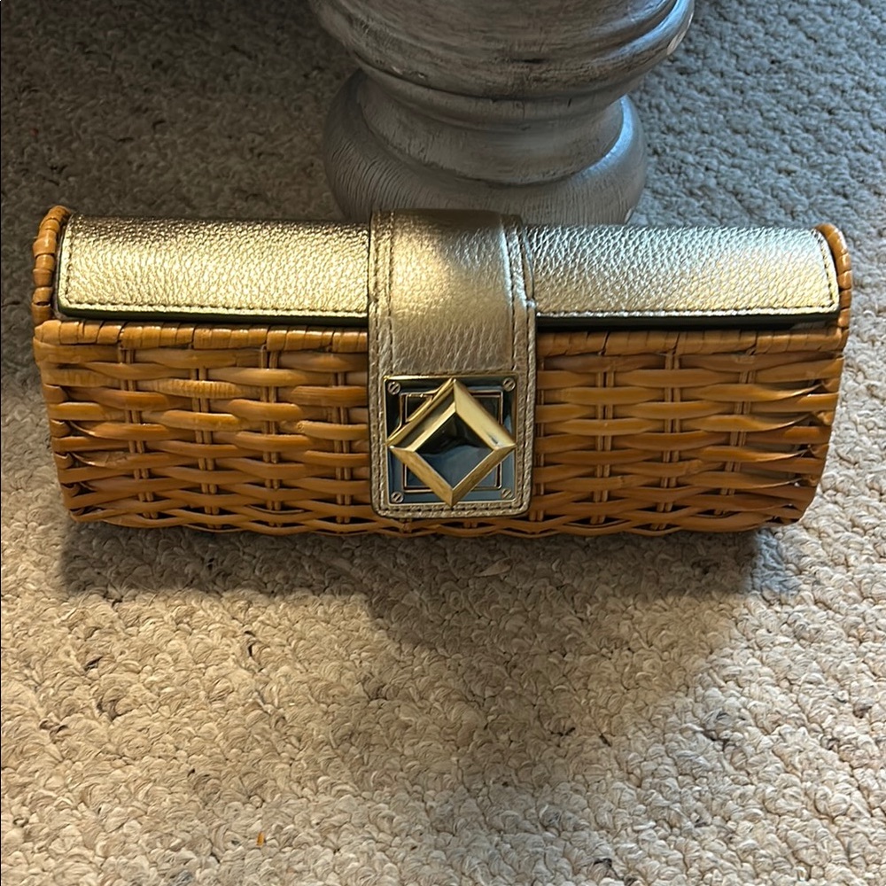 Michael Kors Santorini Wicker Rattan Clutch